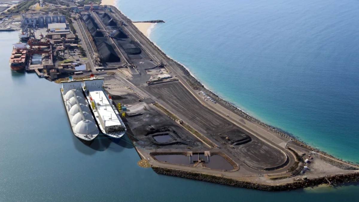 Cơ sở nhập khẩu LNG của Squadron đang được xây dựng tại một bến than cũ ở Cảng Kembla.