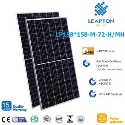 Tấm pin LEAPTON Solar được sản xuất đáp ứng nhiều tiêu chuẩn nghiêm ngặt.